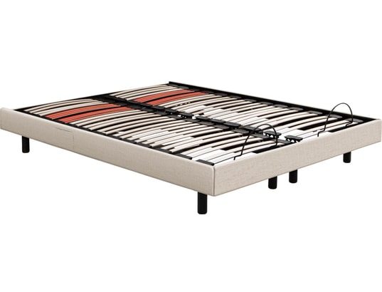 EPEDA - Sommier Electrique 2 x 90 x 200 Horizon 1620D lin + 2x balade équilibré