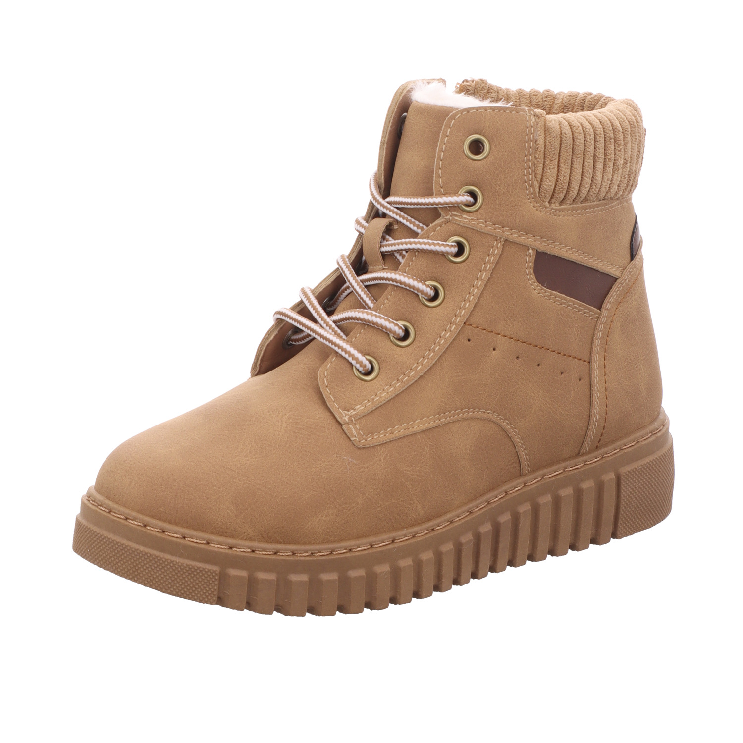 Alyssa Damen-Schnürstiefelette Braun