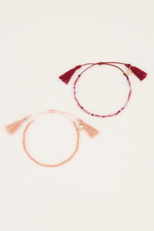 Armbanden set met edelsteen
