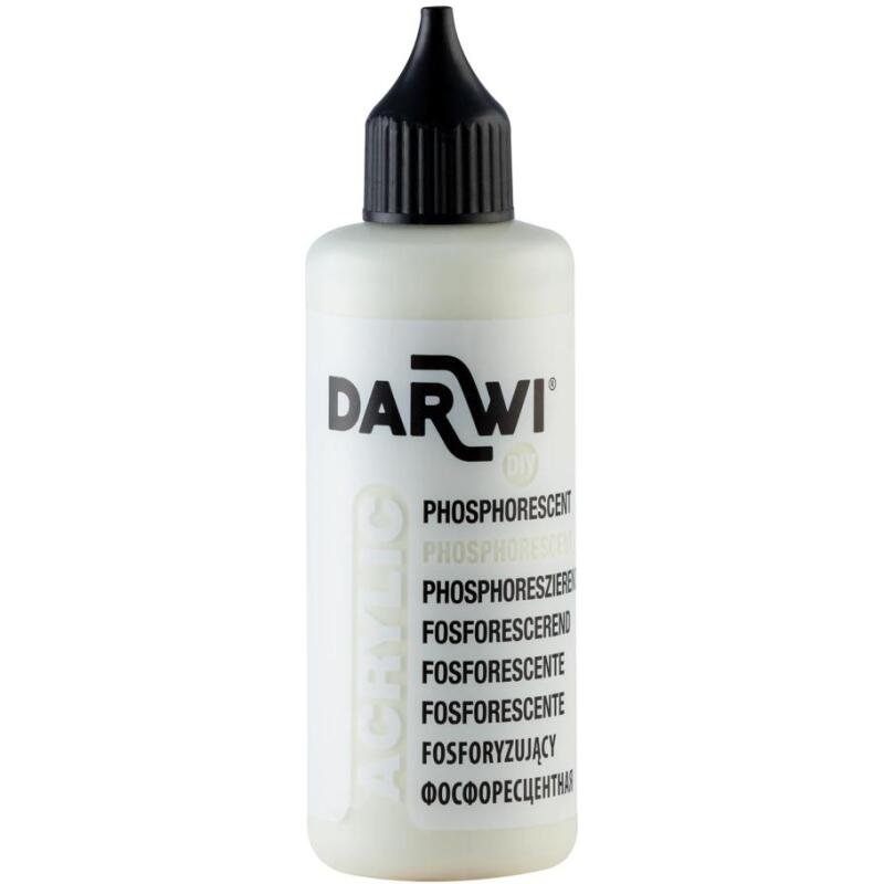 Darwi Flacon de 80 ml de Peinture Acrylique Universelle Phosphorescente - Lueur de nuit