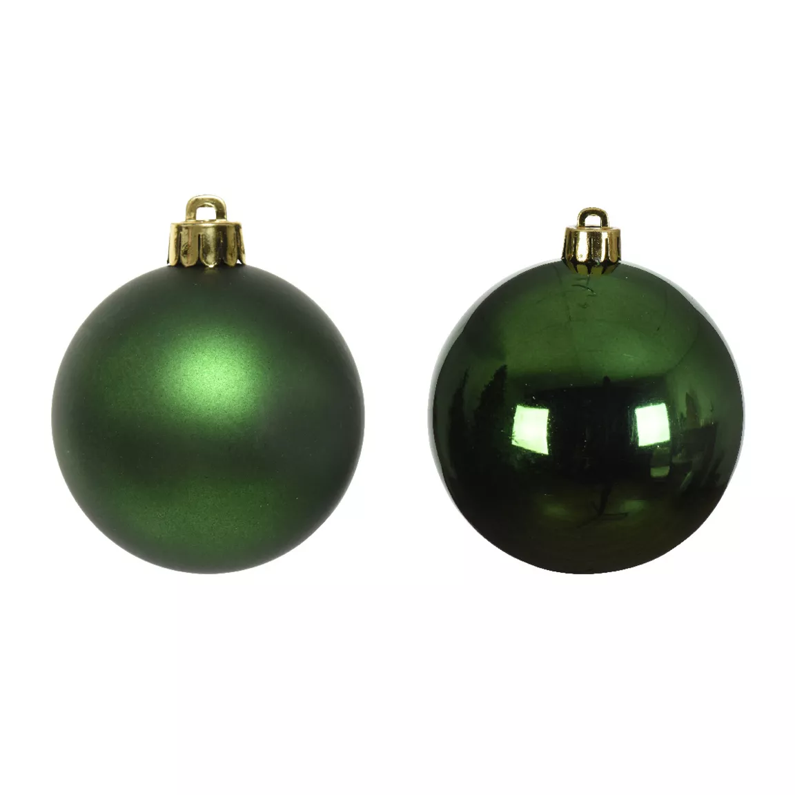 Lot de 6 boules de Noël (D80 mm) Alpine Vert sapin