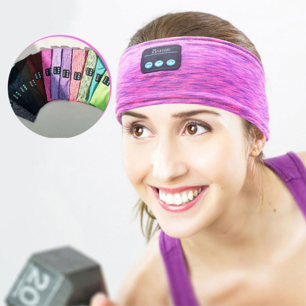 Bluetooth Stirnband Stereo Kopfhörer Headset   Mikrofon - Grau