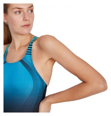 Maillot de Bain Femme Speedo Digital Placement Medalist Noir Bleu