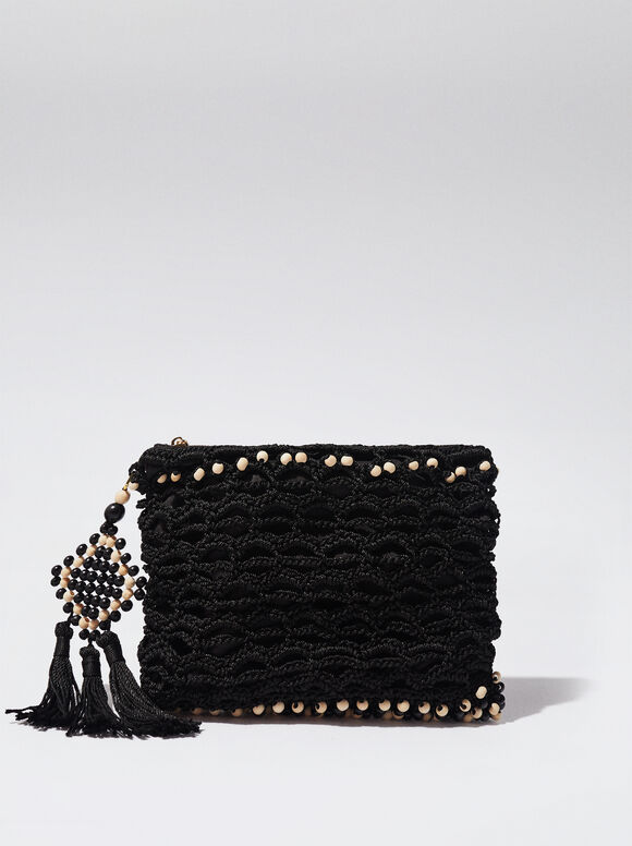 Bolsa de crochê - Preta