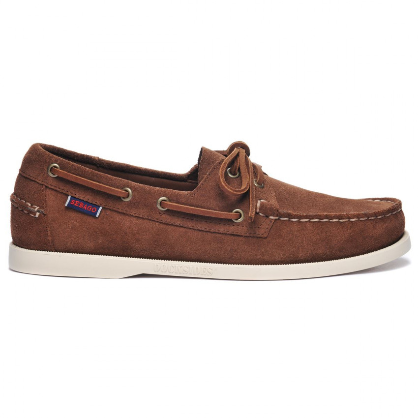DOCKSIDES PORTLAND FLESH OUT Dark Brown-Chaussures bateau pour homme en suede Portland