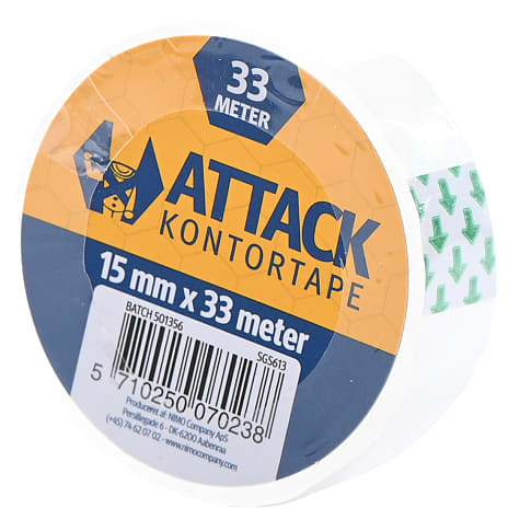Danpen attack kontortape 15 mm x 33 meter