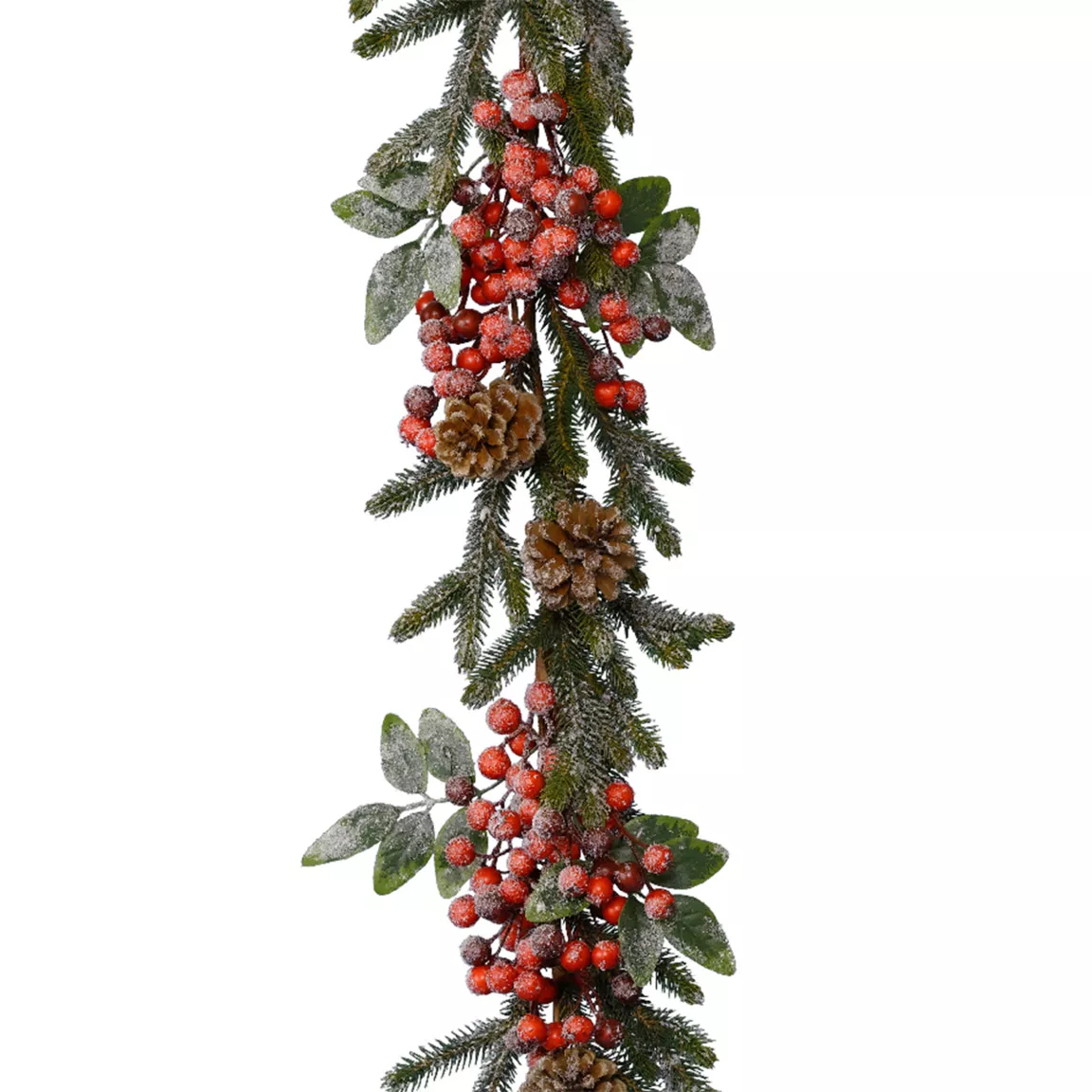 Guirlande de sapin (180 cm) Jour de fête Rouge pailleté