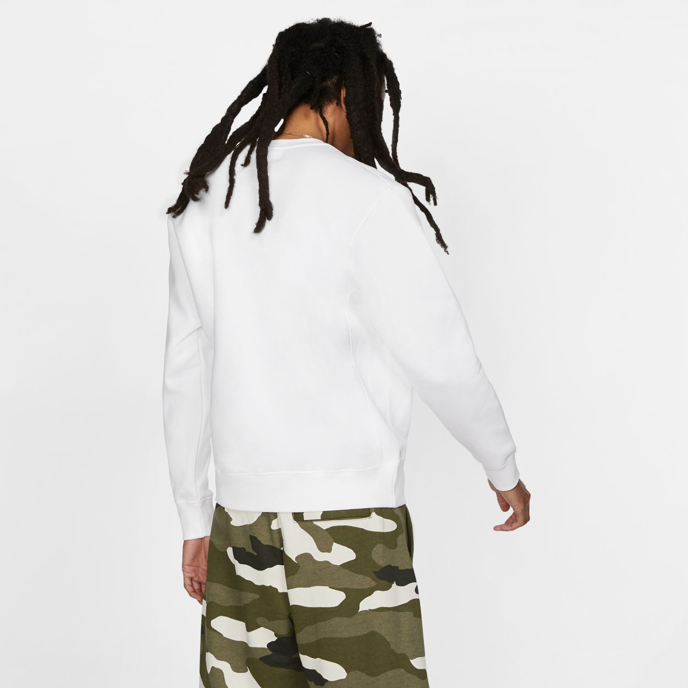 Nike Sportswear Club Fleece Crew Sweater Wit Zwart
