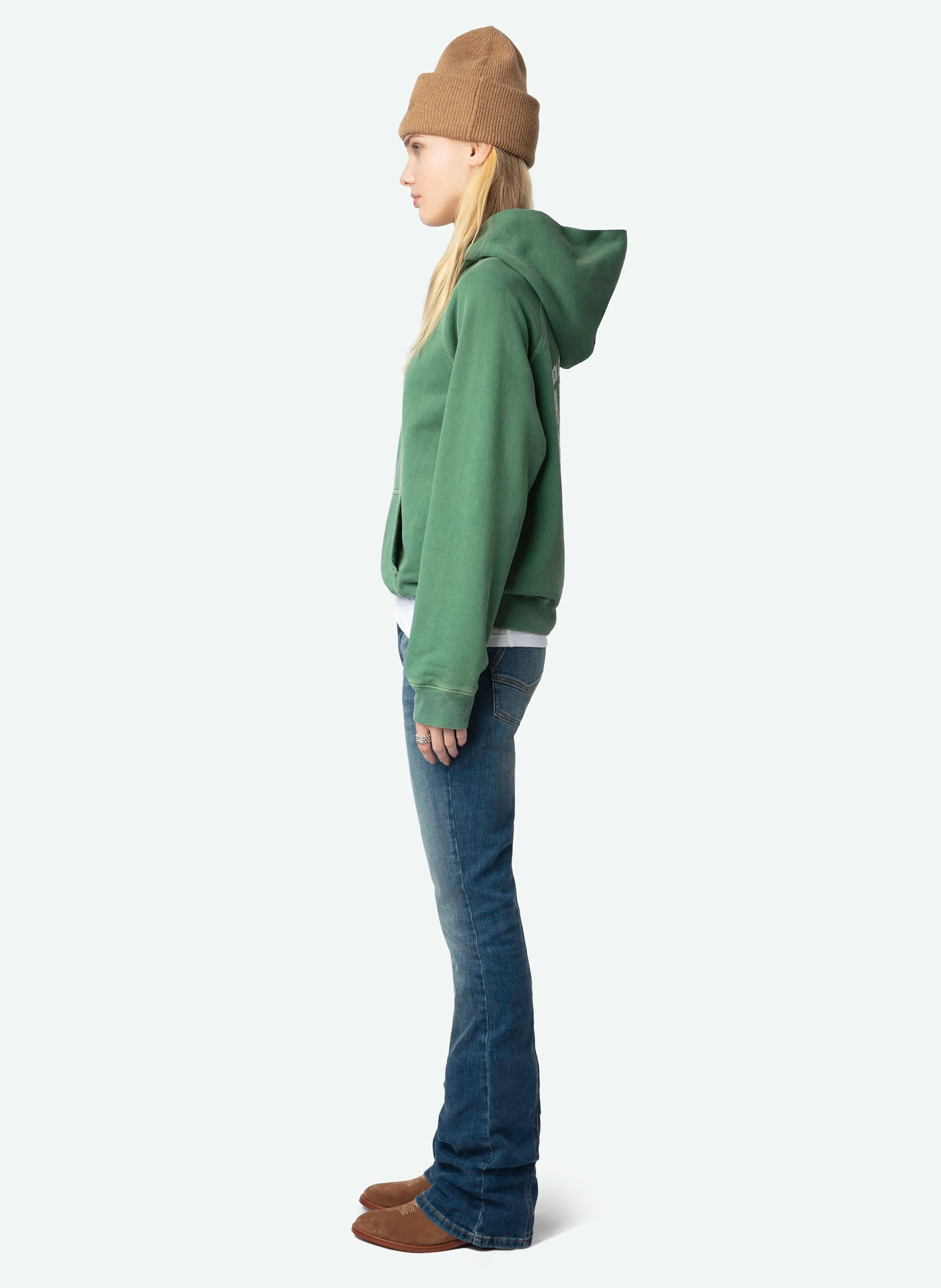 GEORGY - Sweat oversize en coton bio | Vert