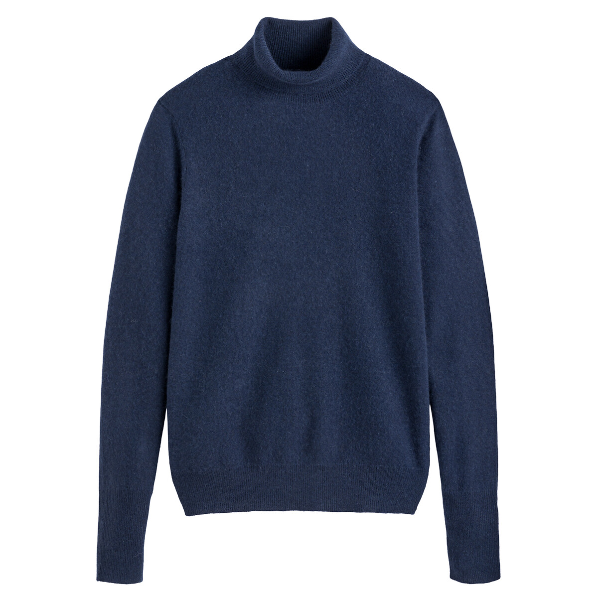 COLEÇÕES LA REDOUTE<br>Suéter de gola alta em malha fina de cashmere