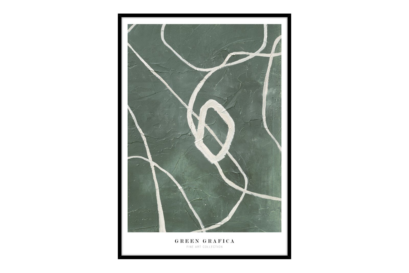 Green Grafica 70x100 cm Black Frame