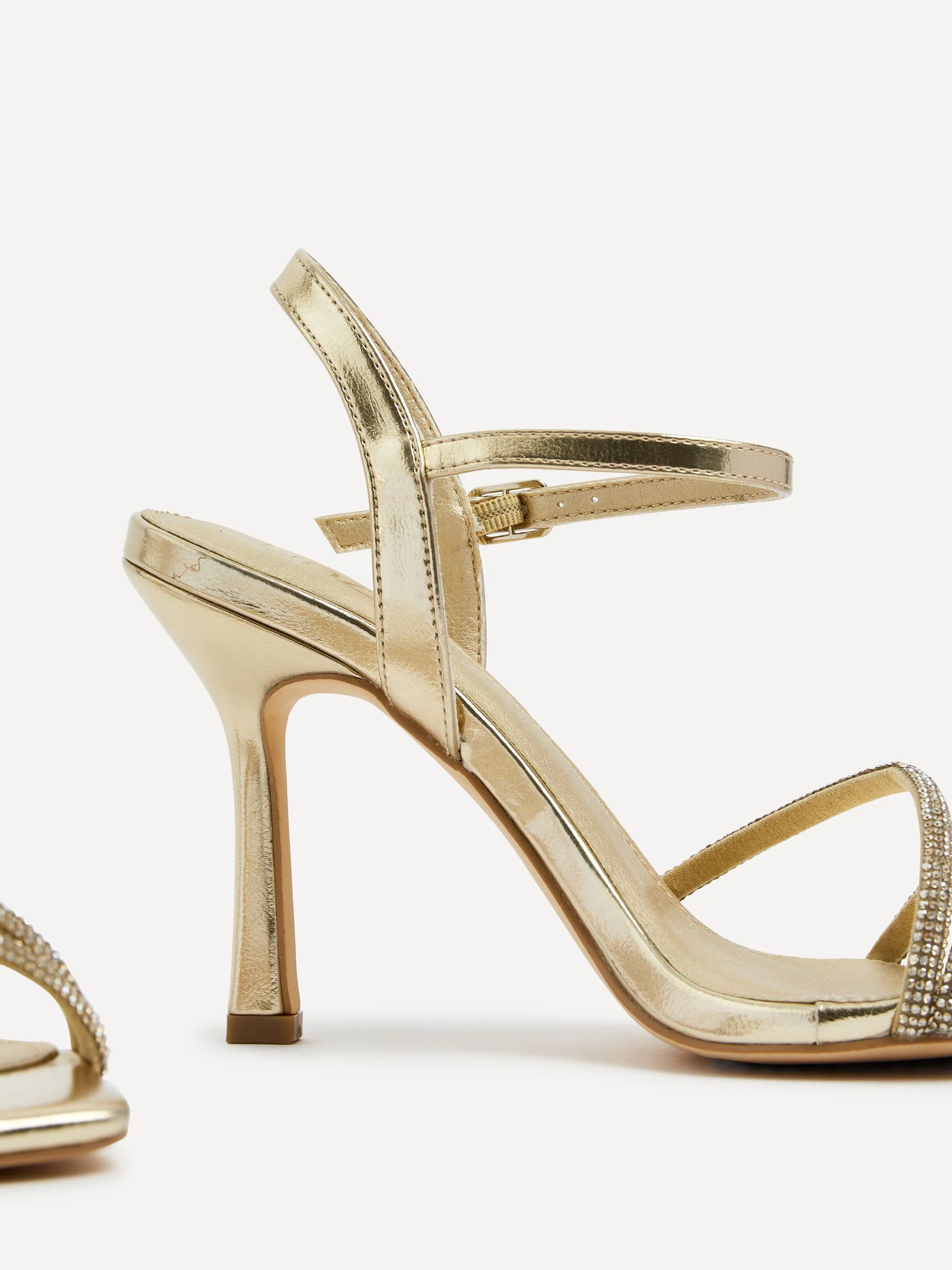 Goud - Linzi Mesmerize Diamanté Embellished Strappy Heel