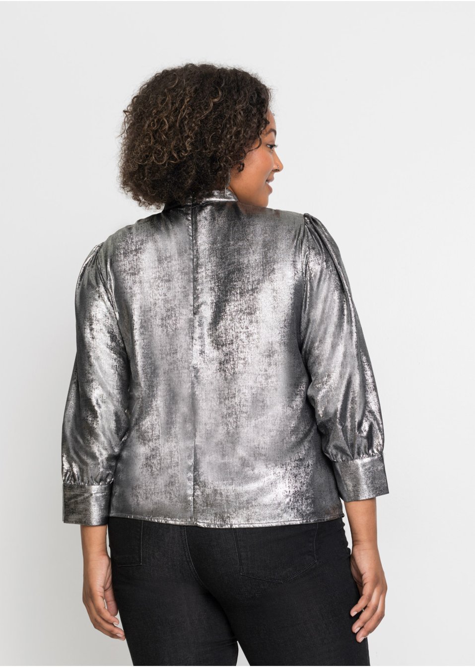 Blouse look métallique