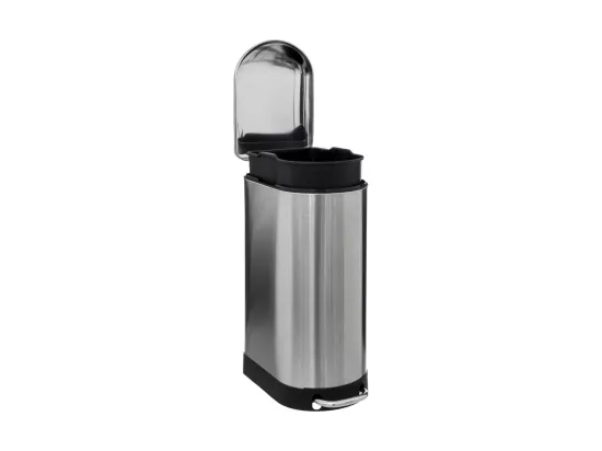 Poubelle 30 Litres en métal Inox ouverture à pédale