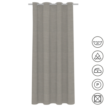 Le Noir & Blanc kant en klaar gordijn lichtdoorlatend structuur wit/zwart (kleurnr. 1258) 140x270 cm (bxh)