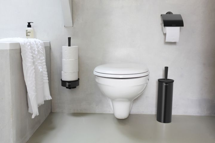 Toiletborstel met houder, Profile - Black