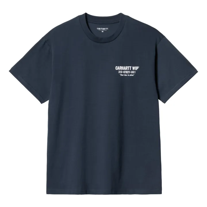 Carhartt WIP T-shirt Less Troubles Coton Bio | Bleu marine