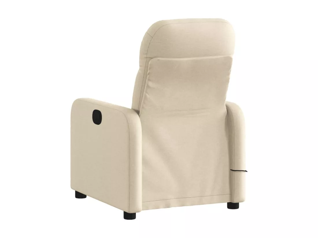 Fauteuil massant inclinable Crème Tissu