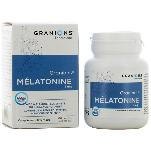 Granions Mélatonine 1 mg - Endormissement, Décalage Horaire