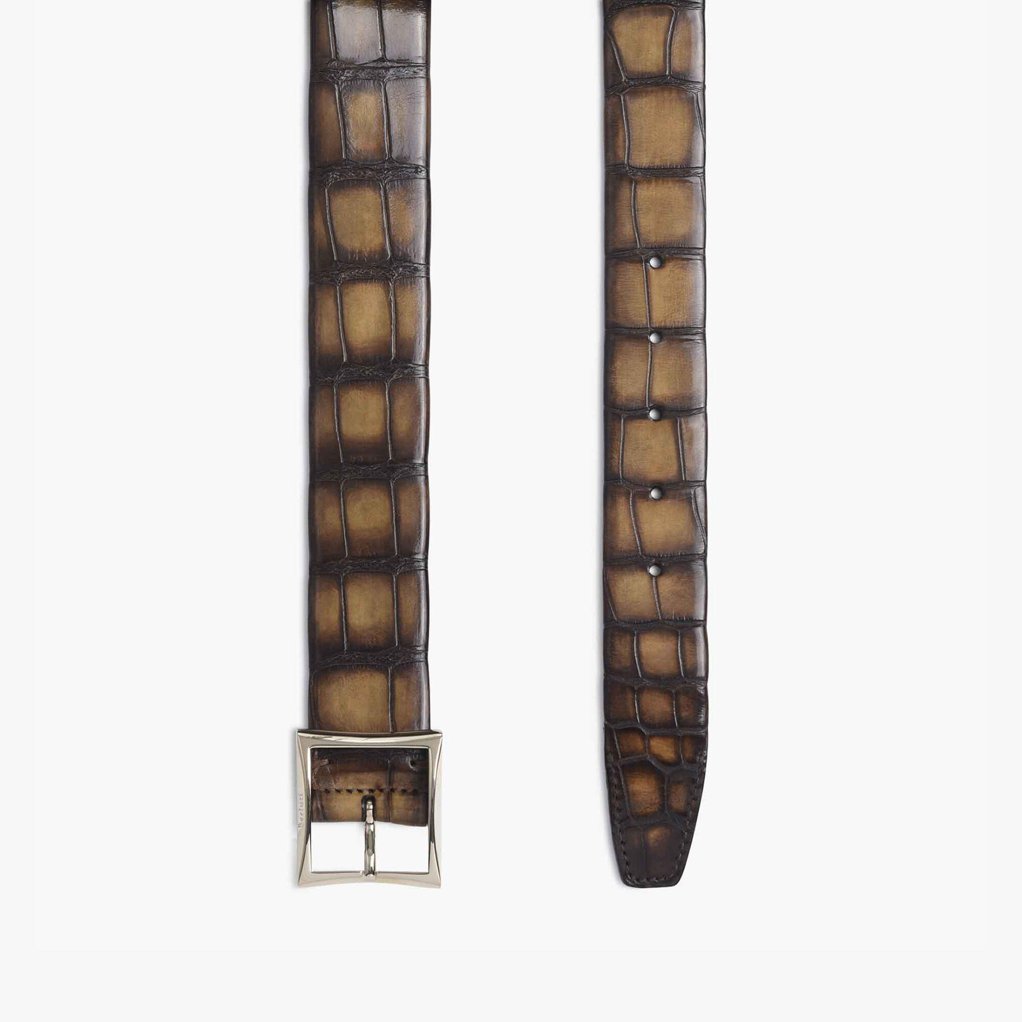 Ceinture Classic En Cuir D'Alligator - 35mm