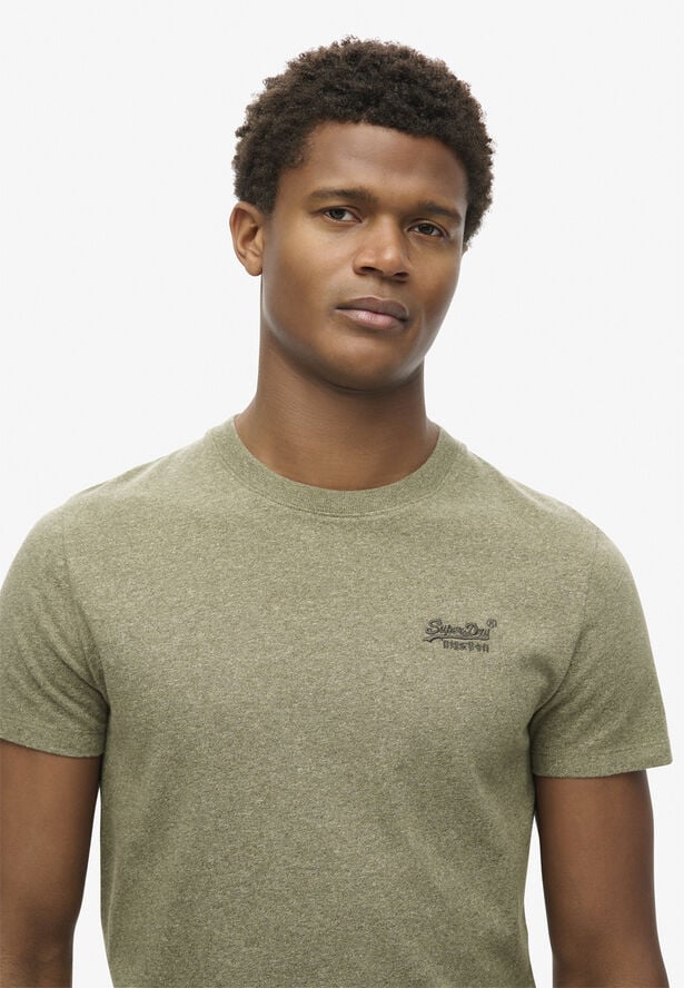 Superdry VINTAGE LOGO EMB TEE Ash olive marl