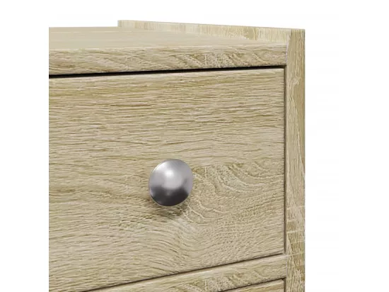 Armoire de salle de bain étroite avec roulettes chêne sonoma