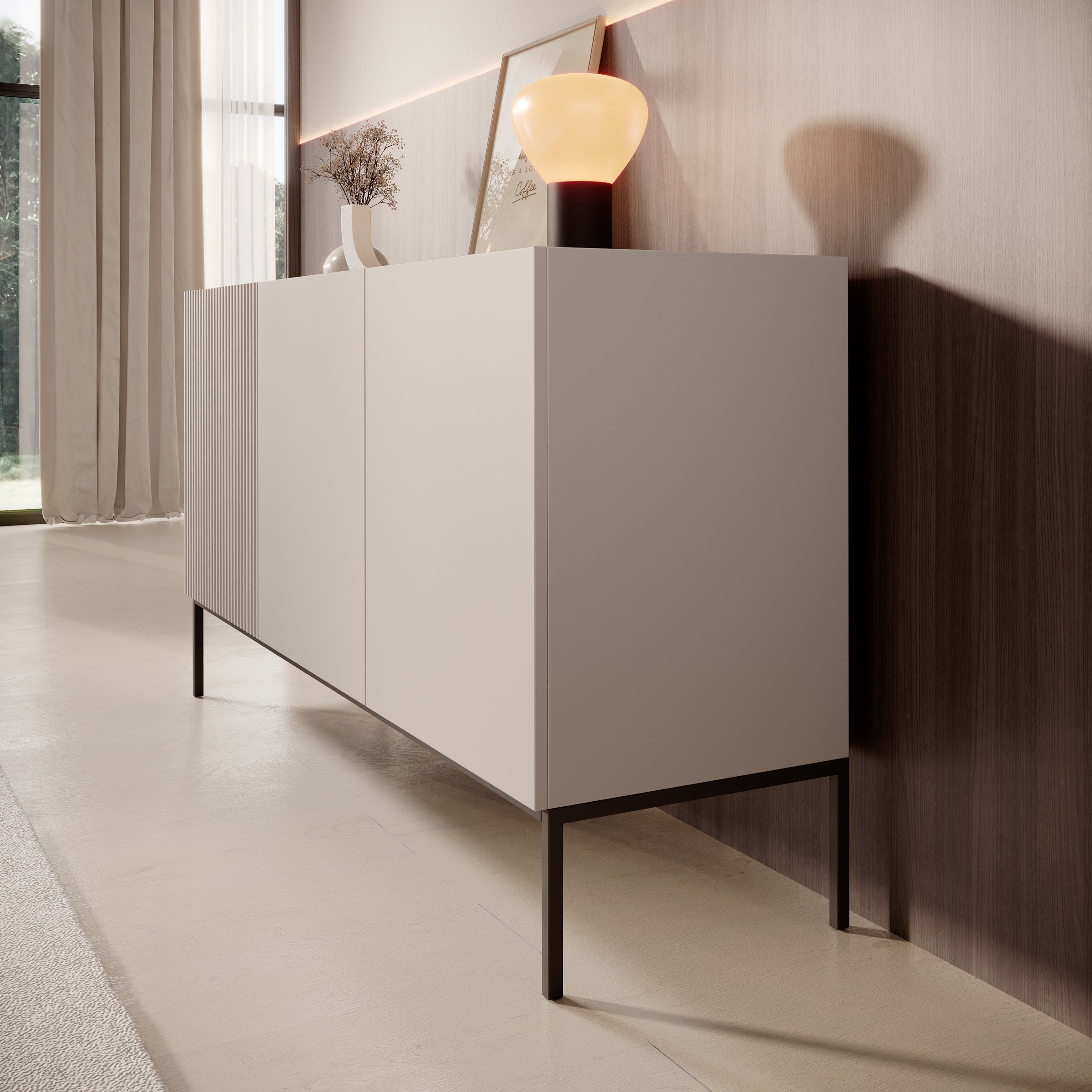 Meubella - Capri - Dressoir - Beige - 150 cm