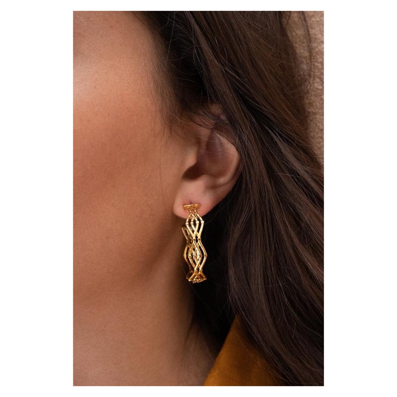 Boucles d'oreilles créoles en acier argentées