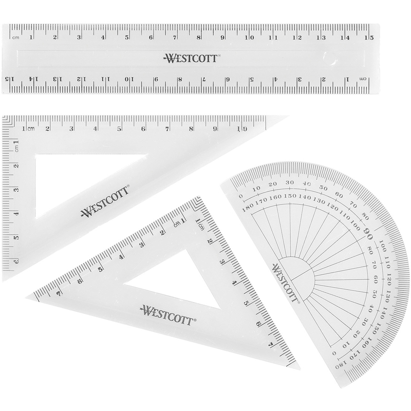 Westcott Geometrie-Set E-1030300, 4-teilig, 15 cm