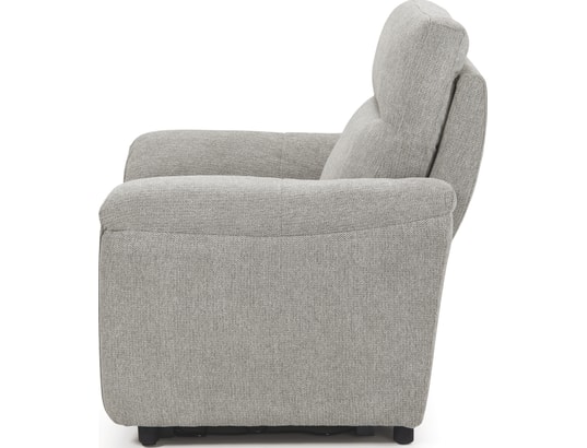 CONCEPT1 - Canapé tissu Barbados gris 3 places électrique + Fauteul élect