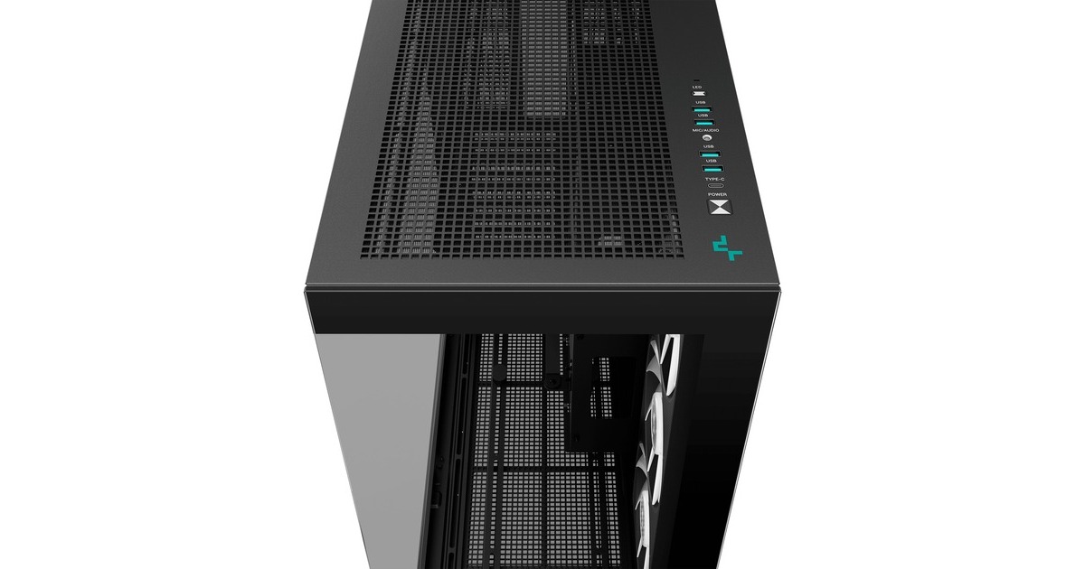 DeepCoolCH780 midi tower behuizing  (Zwart | 4x USB-A | 1x USB-C | RGB | Window)