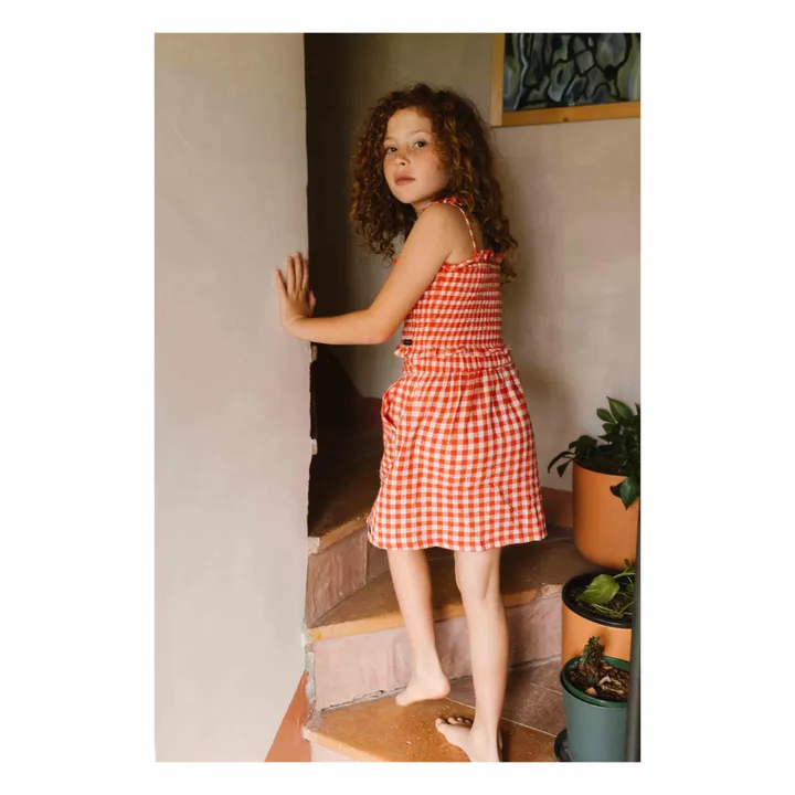 A Monday in Copenhagen Jupe Summer Vichy Coton Bio | Rouge