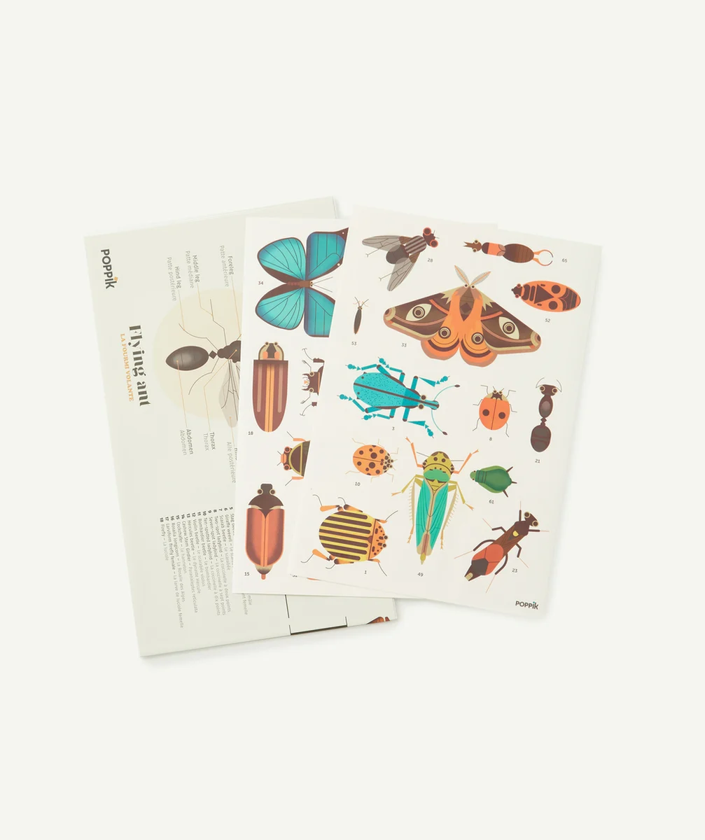 POPPIKPOSTER AVEC STICKERS SUR LES INSECTES 6-12 ANS