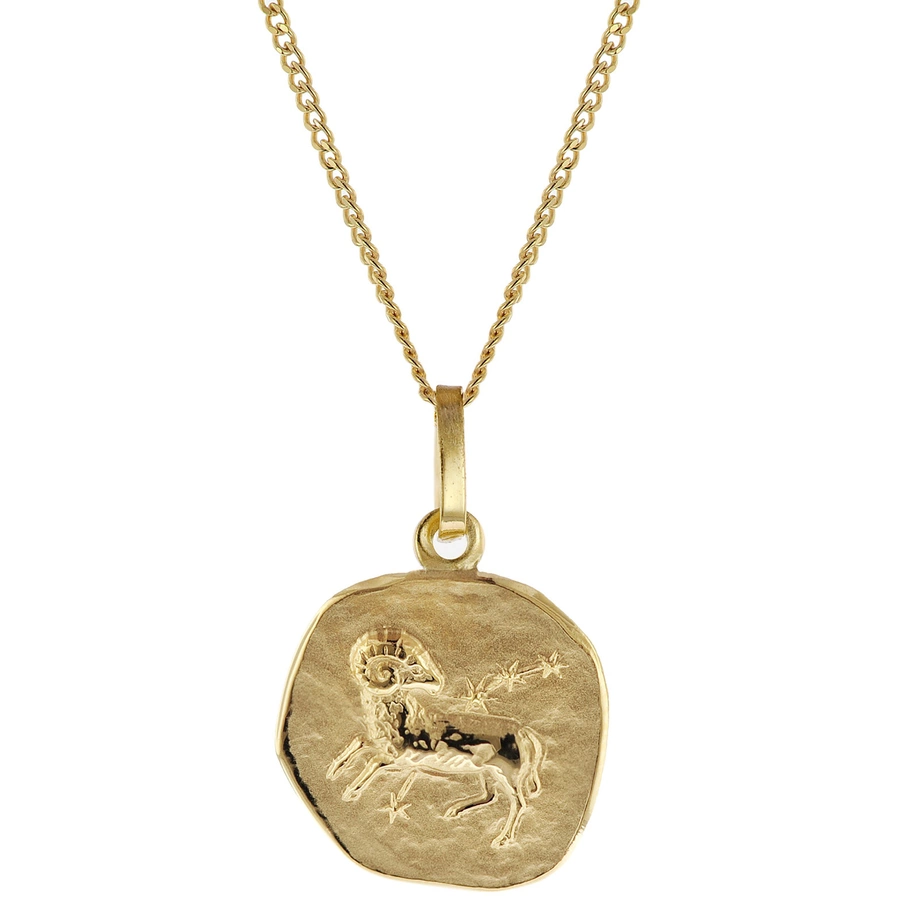trendor Kinder-Halskette mit Sternzeichen Widder 3338K Gold gold