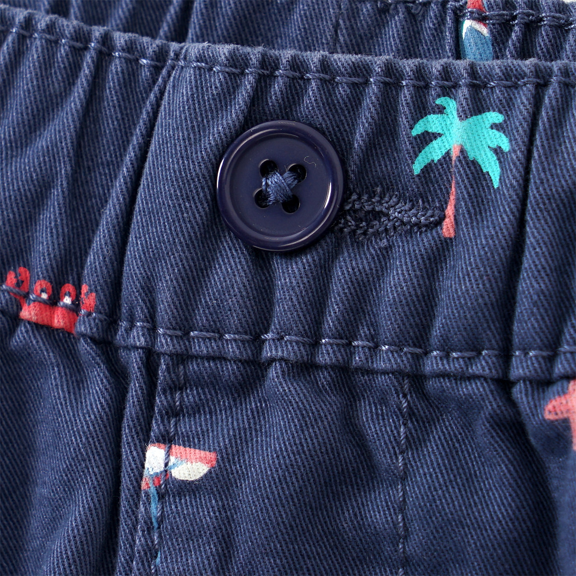 Topomini Baby Bermuda-Shorts mit Strand-Motiven dunkelblau