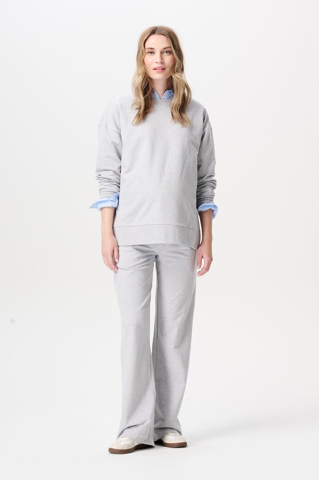 Noppies Maternity Trui met voedingsfunctie Pepe - Grey Melange