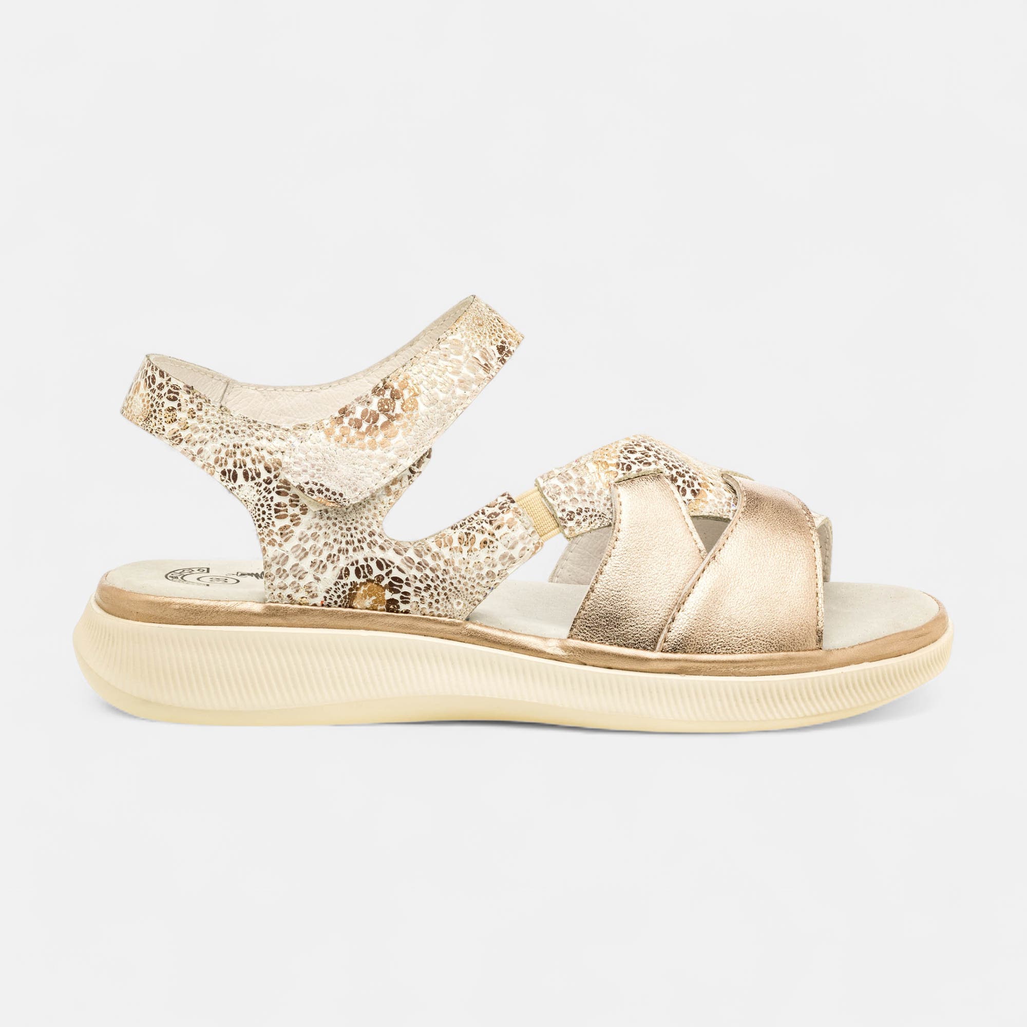 Sandales Femme en cuir or