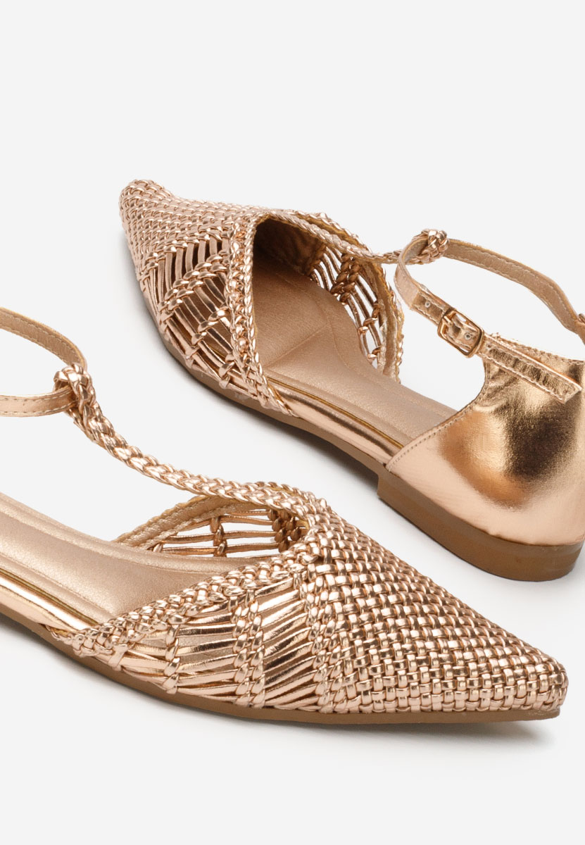 Ballerines à bout pointu champagne Paisley