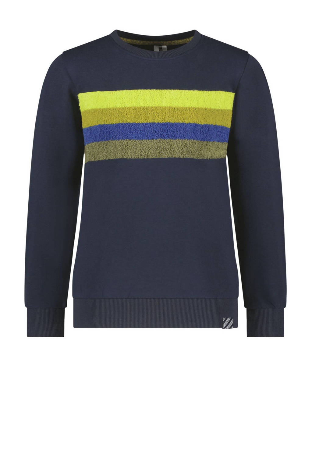 B.Nosy sweater Sven met printopdruk donkerblauw