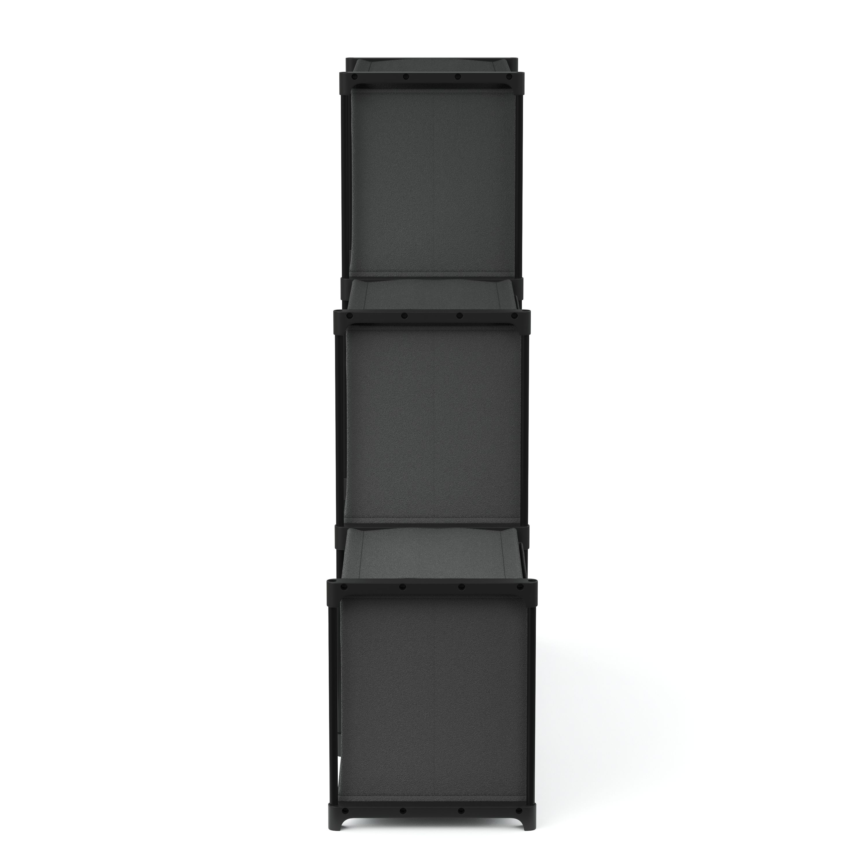Regal mit 6 Aufbewahrungsboxen 105 x 105 cm anthrazit