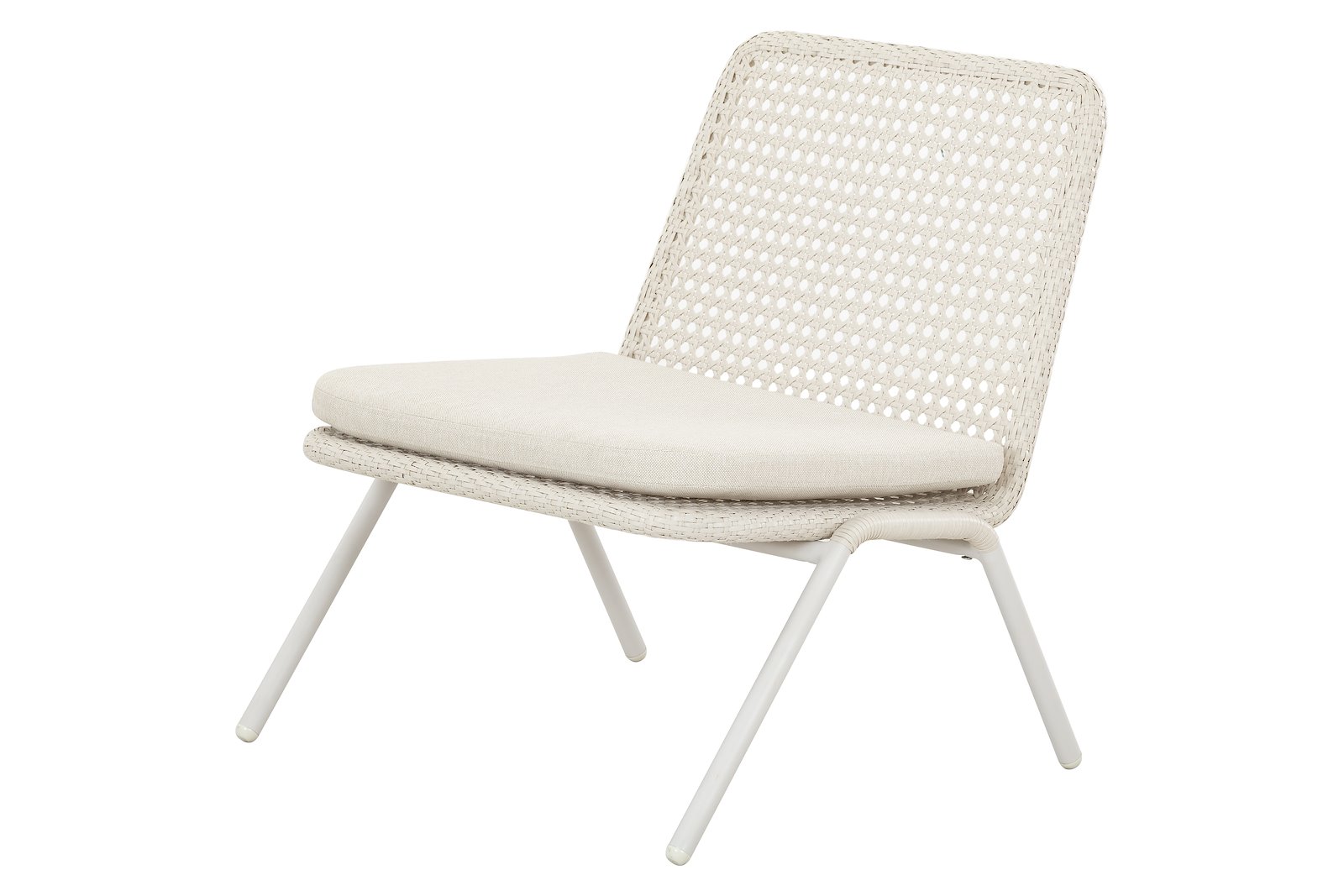 Greta loungestol med pute Galvanisert stål, lakkert beige