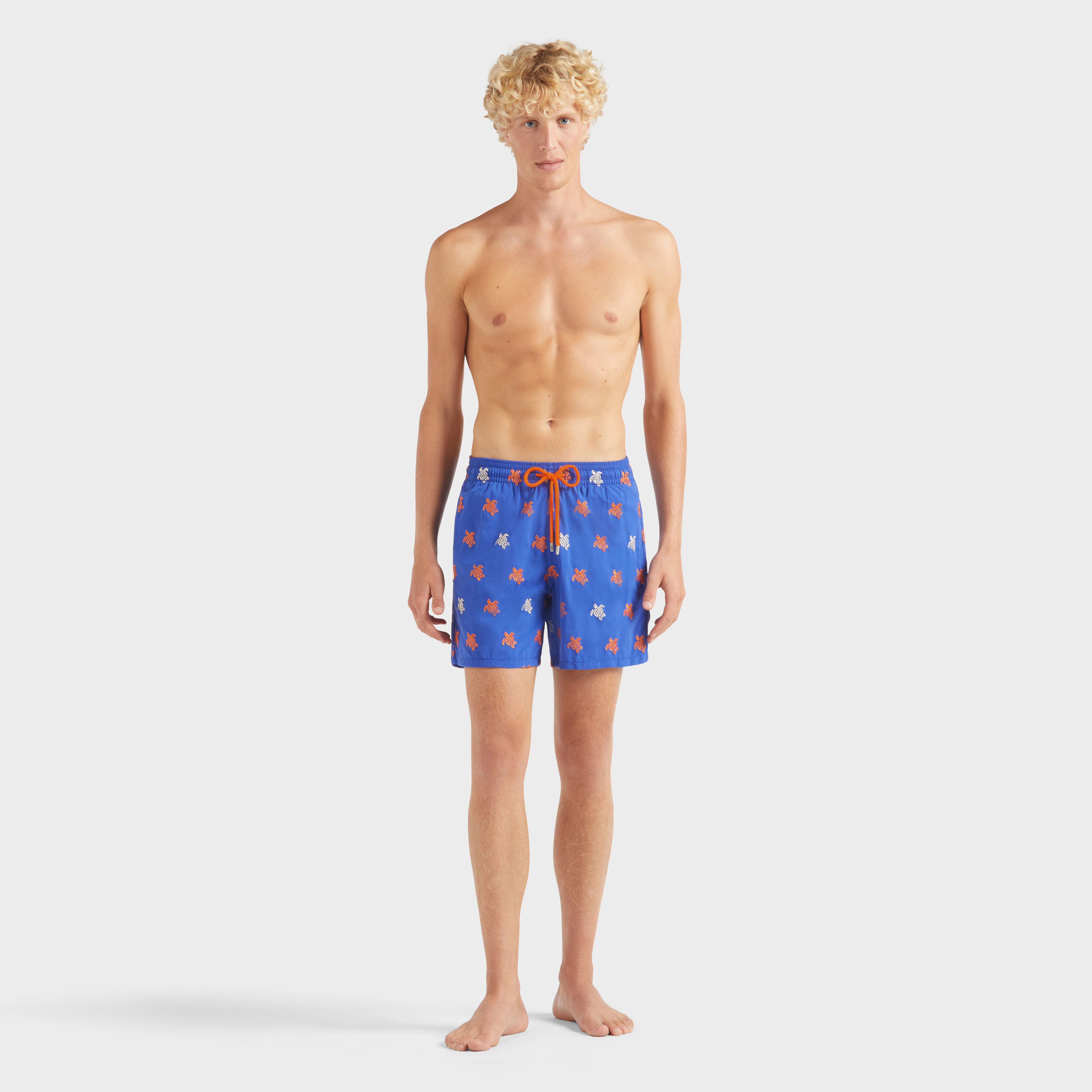 Maillot de Bain Homme Brodé Micro Ronde des Tortues Diagonale - Edition Limitée