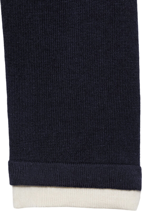 MANGO Contrast trim sweater Navy
