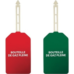 Plaquettes - Danger Bouteille de gaz pleine - Polyester