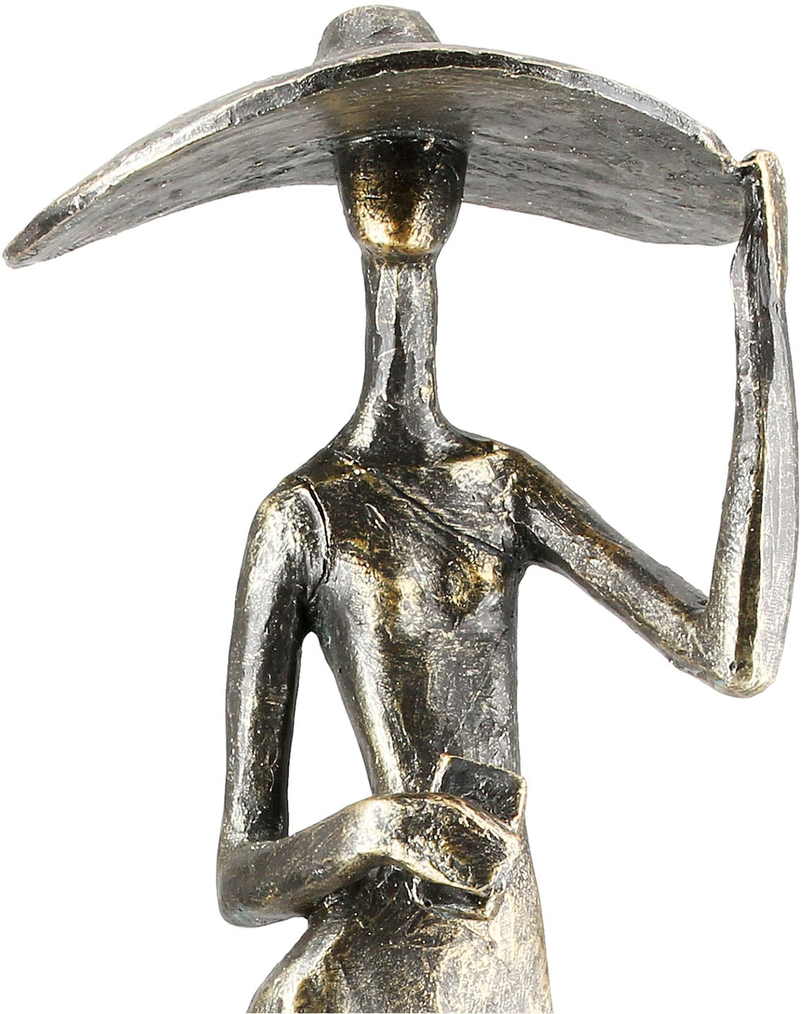 Casablanca by Gilde Dekofigur »Skulptur Frau Lady mit Hut bronzefarben H. 33 cm«