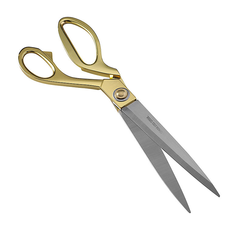 Professionelle 2in1 Edelstahl Schere Universal Textil / Papier Schere (Rechts- und Linkshänder) - Gold