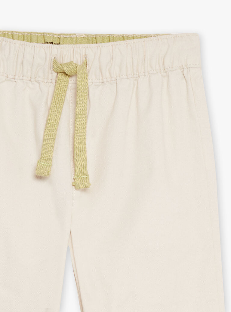 Pantalon blanc craie en twill