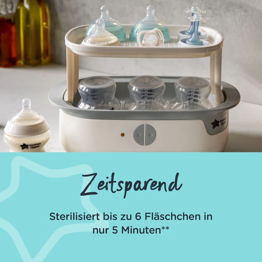 Tommee Tippee Sterilisator Advanced Super-Steam elektrisch, weiß