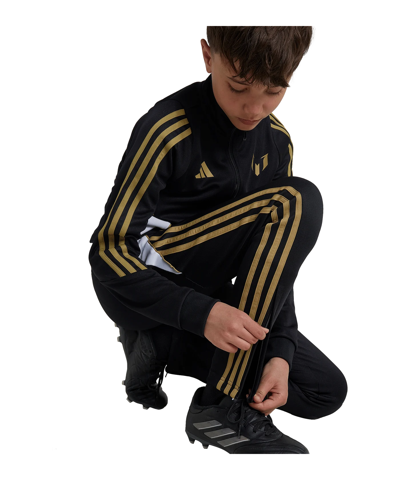 adidas Messi Trainingshose Kids Schwarz