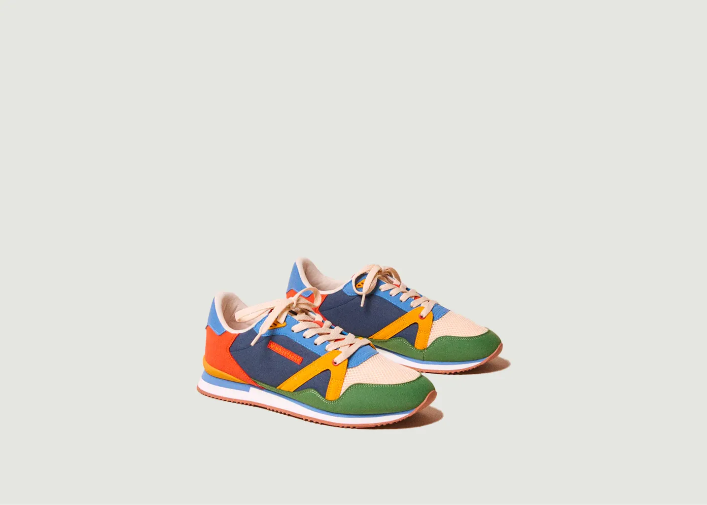 Baskets running André suède vegan et mesh M.Moustache